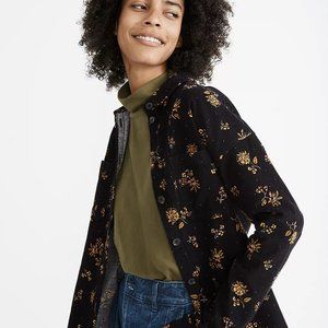 Madewell Small Corduroy Shirt-Jacket in Fall Floral | Size Small